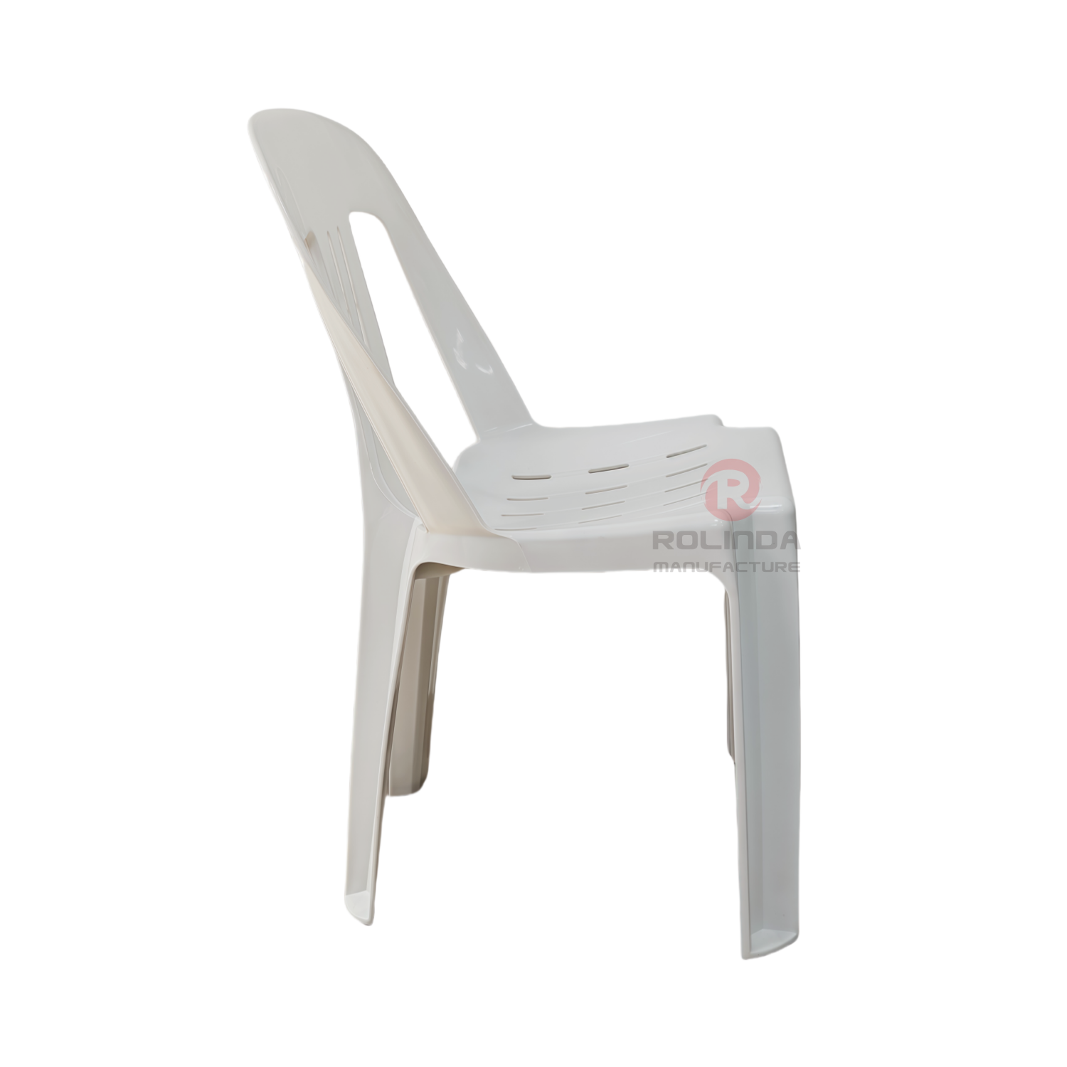 Outdoor garden beach chair armless stackable with backrests PP plastic chair