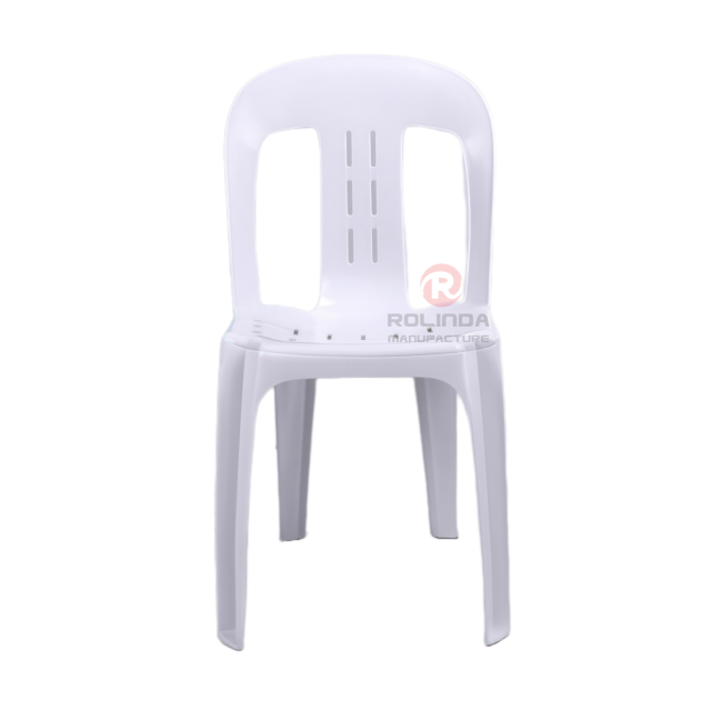 Outdoor garden beach chair armless stackable with backrests PP plastic chair