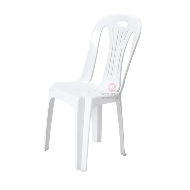 White modern portable garden beach outdoor stackable PP plastic chair