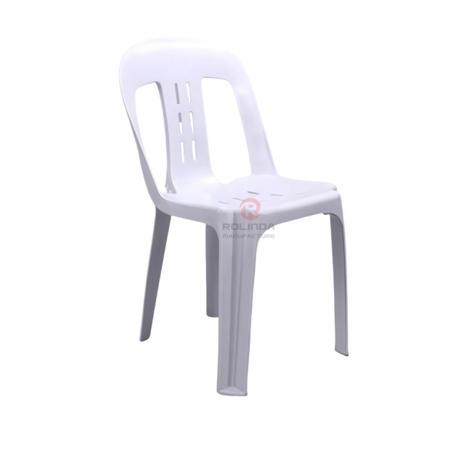 Outdoor garden beach chair armless stackable with backrests PP plastic chair