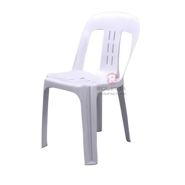 Outdoor garden beach chair armless stackable with backrests PP plastic chair