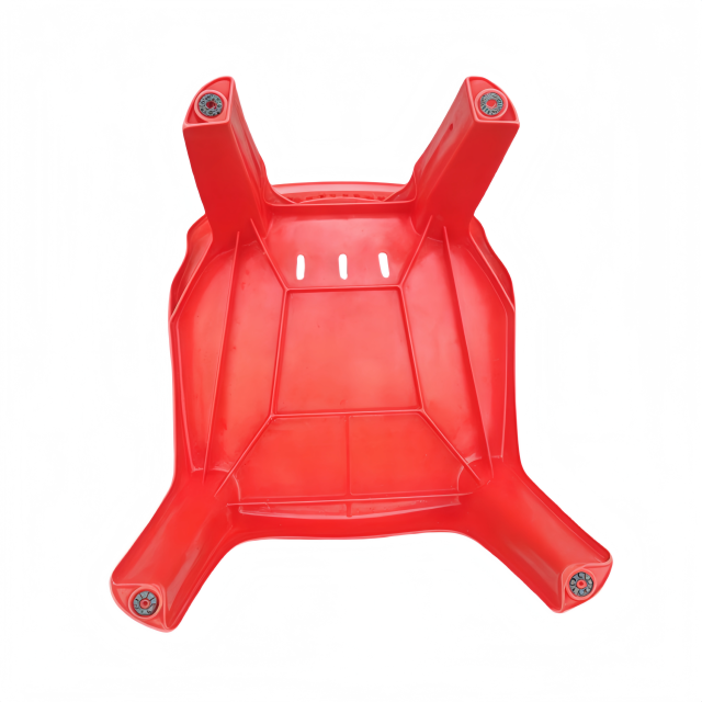 Red portable garden beach outdoor activity armless stackable PP plastic chair