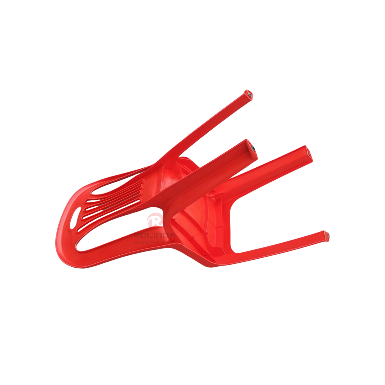 Red portable garden beach outdoor activity armless stackable PP plastic chair