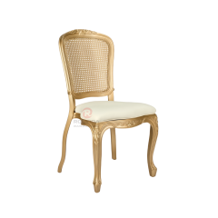 Golden Royal Banquet Hotel Restaurant soft cushions high backrests stainless steel chairs