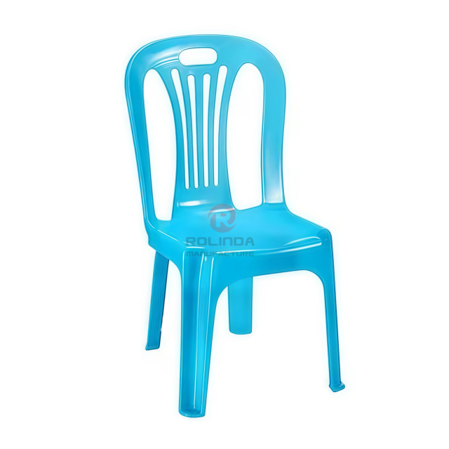 Red portable garden beach outdoor activity armless stackable PP plastic chair