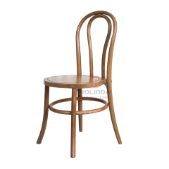 PP wood-colored garden party outdoor faux wood grain double N backrest thonet chair