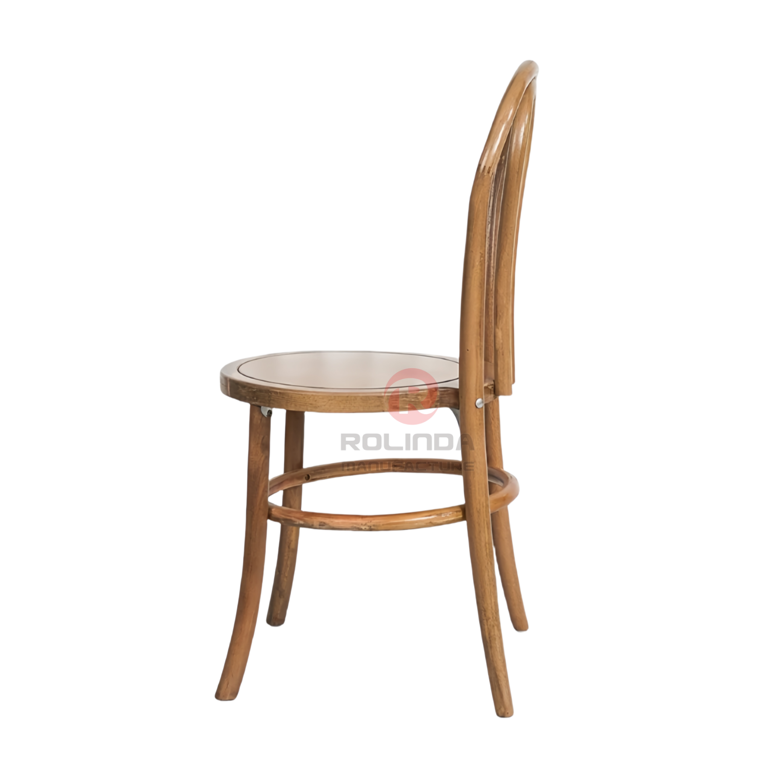 PP wood-colored garden party outdoor faux wood grain double N backrest thonet chair