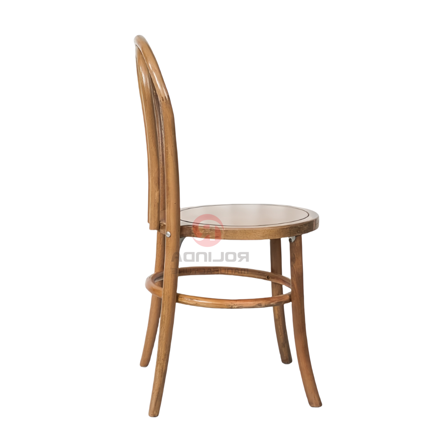 PP wood-colored garden party outdoor faux wood grain double N backrest thonet chair