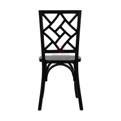 PP Black garden Party outdoor wood-grain Brooklyn Mosaic backrest chair