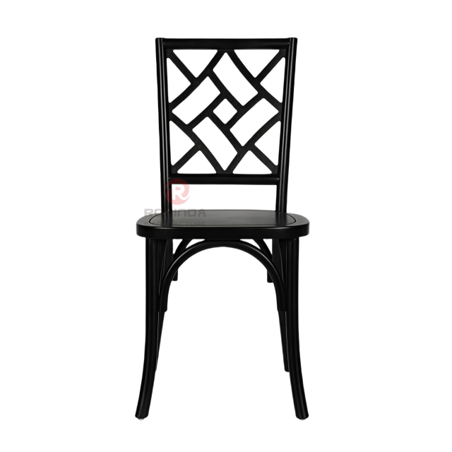PP Black garden Party outdoor wood-grain Brooklyn Mosaic backrest chair
