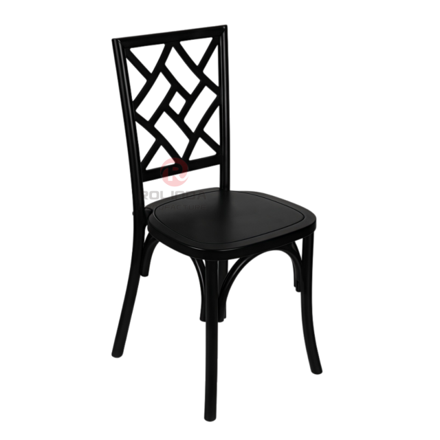PP Black garden Party outdoor wood-grain Brooklyn Mosaic backrest chair
