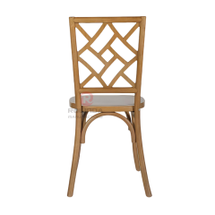 PP living room banquet wood-grain imitation wood color Brooklyn Mosaic backrest chair