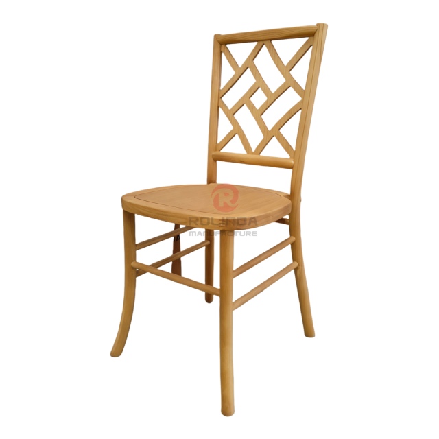 PP living room banquet wood-grain imitation wood color Brooklyn Mosaic backrest chair