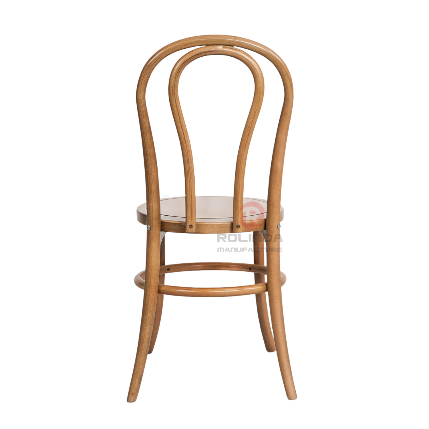 PP wood-colored garden party outdoor faux wood grain double N backrest thonet chair