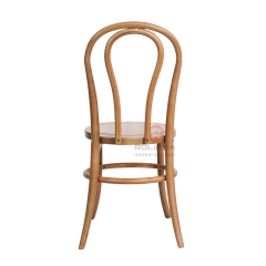 PP wood-colored garden party outdoor faux wood grain double N backrest thonet chair