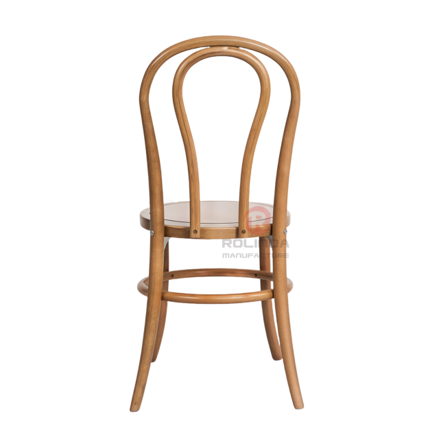 PP wood-colored garden party outdoor faux wood grain double N backrest thonet chair