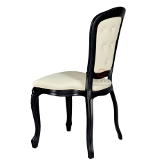 Black spray-painted imitation wood grain PP Royal Louis soft padded backrest chair