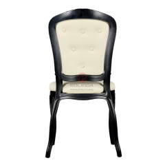 Black spray-painted imitation wood grain PP Royal Louis soft padded backrest chair