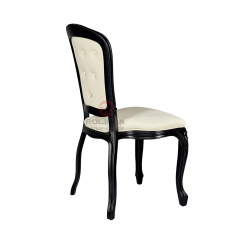 Black spray-painted imitation wood grain PP Royal Louis soft padded backrest chair