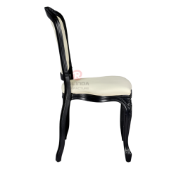 Black spray-painted imitation wood grain PP Royal Louis soft padded backrest chair