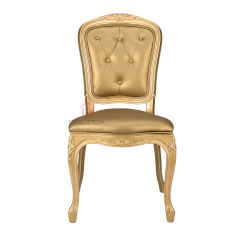 Golden spray-painted imitation wood grain PP Royal Louis soft padded backrest chair