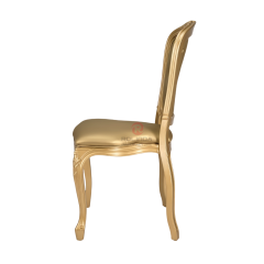 Golden spray-painted imitation wood grain PP Royal Louis soft padded backrest chair