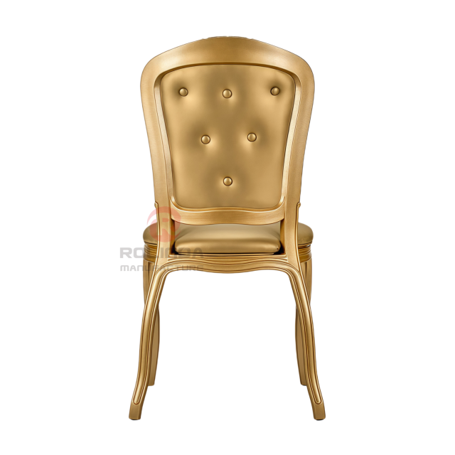 Golden spray-painted imitation wood grain PP Royal Louis soft padded backrest chair