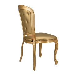Golden spray-painted imitation wood grain PP Royal Louis soft padded backrest chair