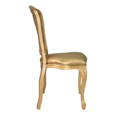 Golden spray-painted imitation wood grain PP Royal Louis soft padded backrest chair