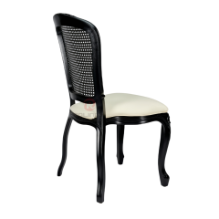 Black frame living room party imitation wood grain PP soft cushion royal chair