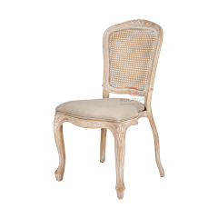 Light wood-colored frame outdoor banquet wood-grain imitation PP soft-padded royal chair