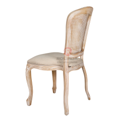 Light wood-colored frame outdoor banquet wood-grain imitation PP soft-padded royal chair