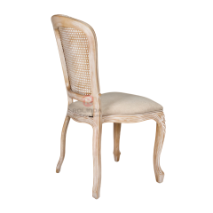 Light wood-colored frame outdoor banquet wood-grain imitation PP soft-padded royal chair