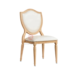 Light-colored PP wood-grain frame soft-padded seat cushion, shield backrest chair