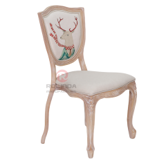 PP light-colored imitation wood grain frame patterned backrest soft cushion shield chair