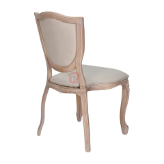 PP light-colored imitation wood grain frame patterned backrest soft cushion shield chair