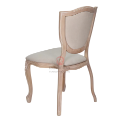 PP light-colored imitation wood grain frame patterned backrest soft cushion shield chair