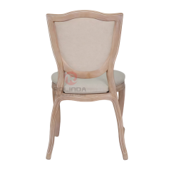 PP light-colored imitation wood grain frame patterned backrest soft cushion shield chair