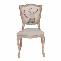 PP light-colored imitation wood grain frame patterned backrest soft cushion shield chair