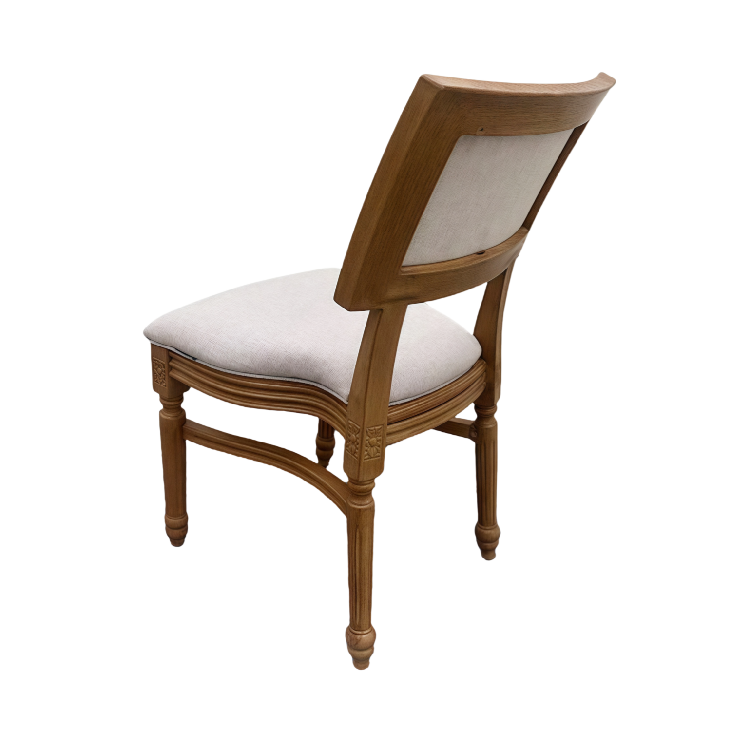 Louis wood-grain imitation PP frame square backrest soft cushion chair