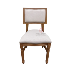 Louis wood-grain imitation PP frame square backrest soft cushion chair