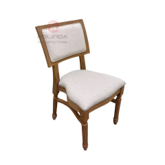 Louis wood-grain imitation PP frame square backrest soft cushion chair