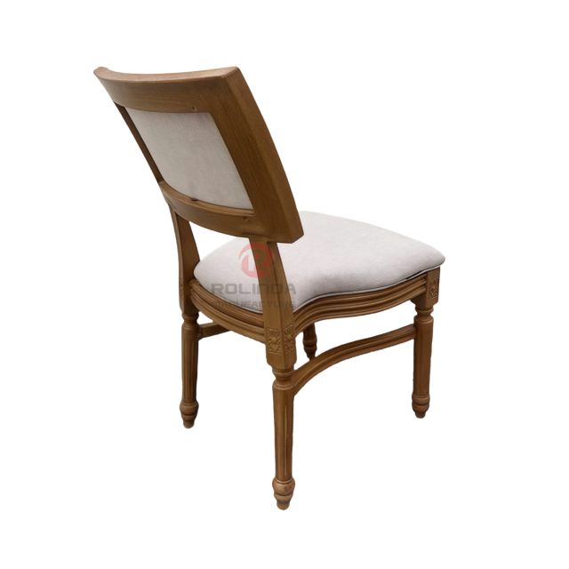 Louis wood-grain imitation PP frame square backrest soft cushion chair