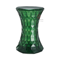 Transparent PC material multiple colors storage side table diamond straight tube crystal stool