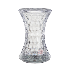 Transparent PC material multiple colors storage side table diamond straight tube crystal stool