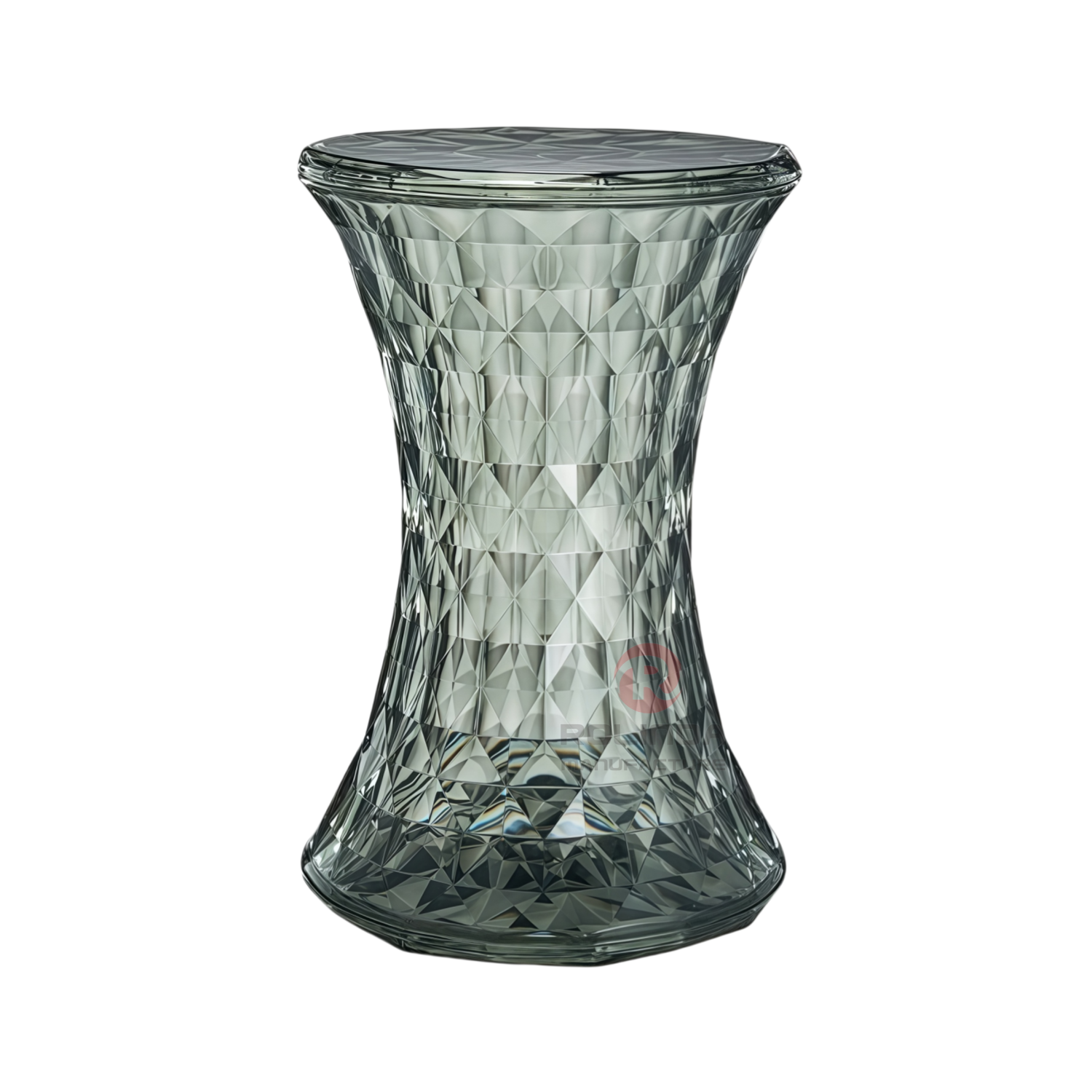 Transparent PC material multiple colors storage side table diamond straight tube crystal stool