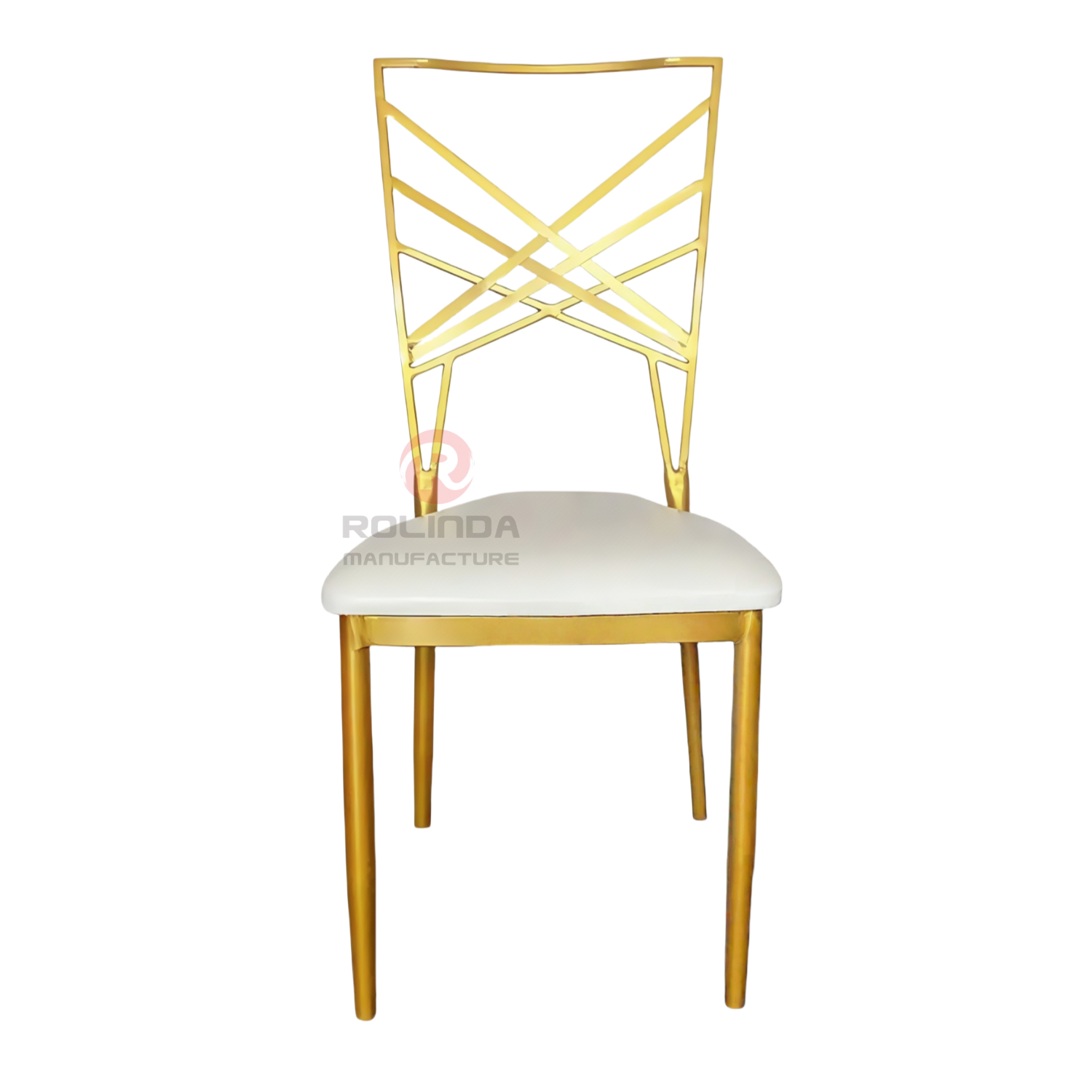 Golden Hotel Restaurant Wedding banquet round pattern Phoenix chair Stainless steel chair