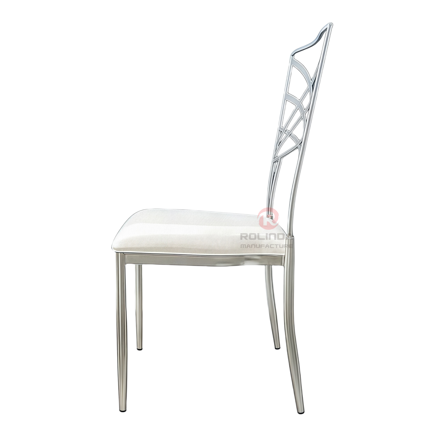 Silver modern hotel activity soft cushions, metal-patterned backrests, iron chairs