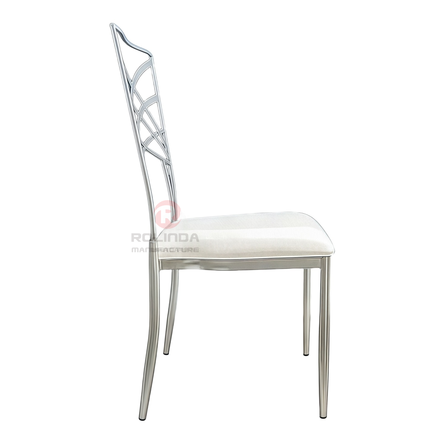 Silver modern hotel activity soft cushions, metal-patterned backrests, iron chairs