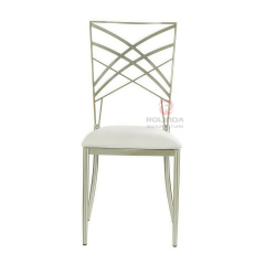 Silver modern hotel activity soft cushions, metal-patterned backrests, iron chairs